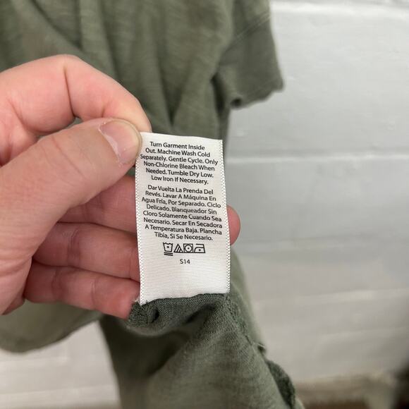 Avenue Olive Green Ruffle Sleeve Top Plus 3X Cotton Modal Quiet Luxury Chic - Picture 4 of 5